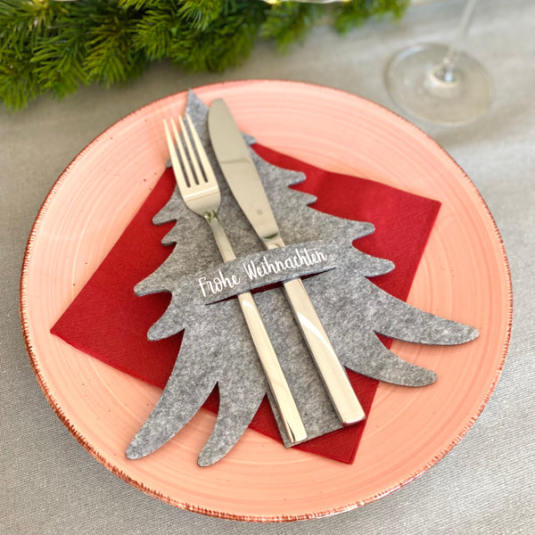 Bestecktasche Frohe Weihnachten
