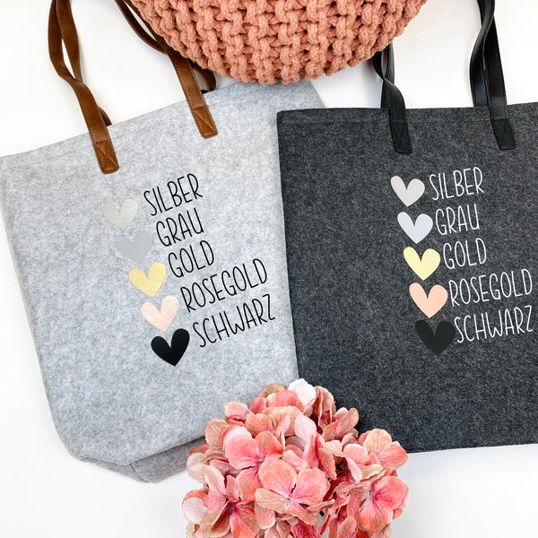 Filztasche Oma / Opa / Mama mit Namen
