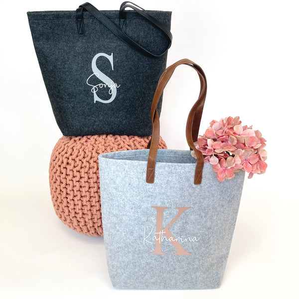 Filztasche Initial