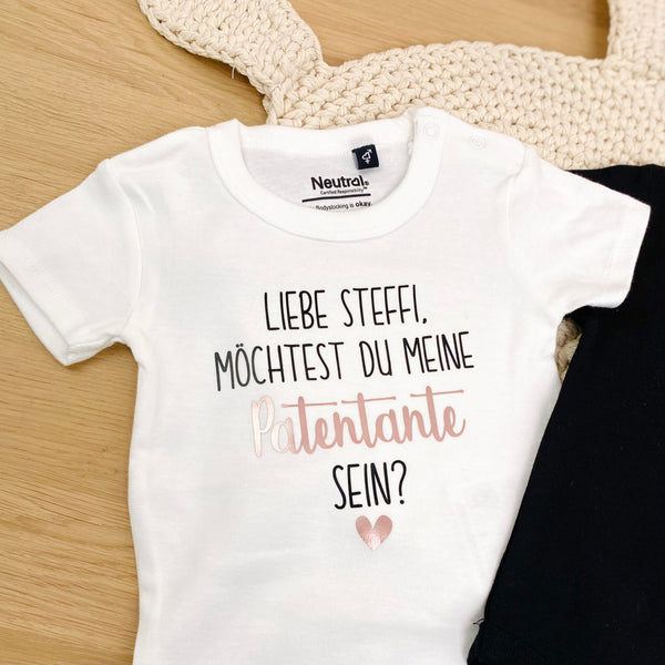 Babybody Patentante / Patenonkel fragen