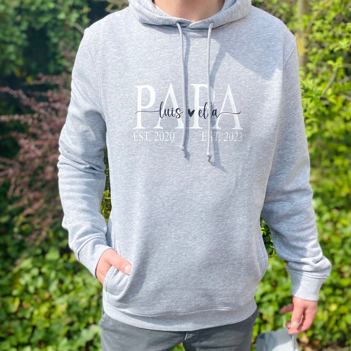 Hoodie Papa mit Namen & Jahreszahl