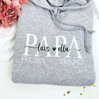 Hoodie Papa mit Namen & Jahreszahl