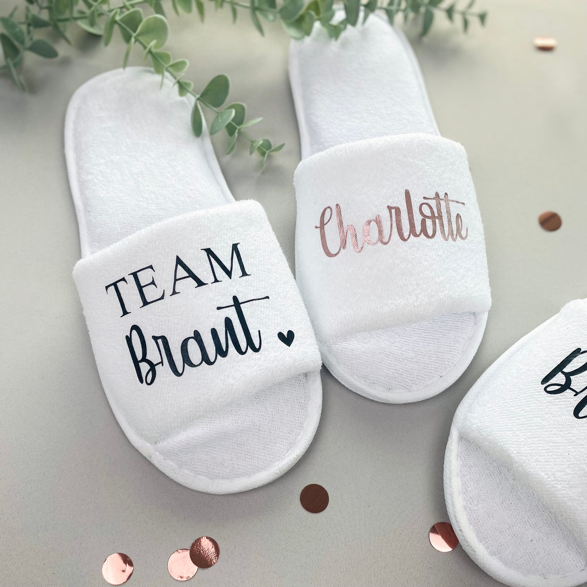 Schlappen Hochzeit oder JGA - Design 1