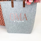 Filztasche Oma / Opa / Mama mit Namen
