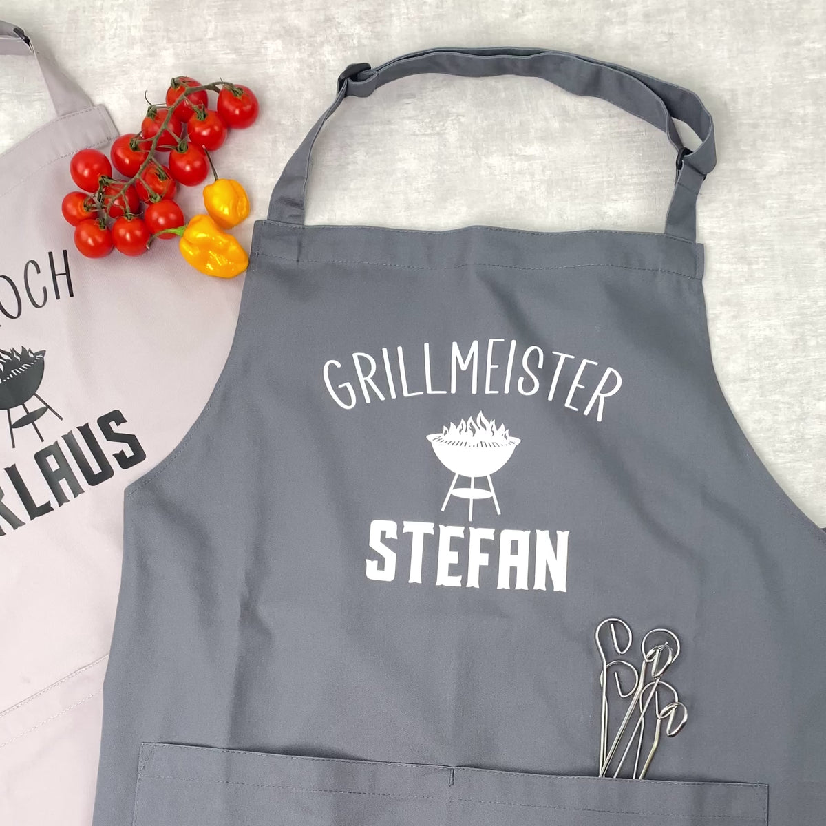Schürze Herren Grillmeister / Chefkoch
