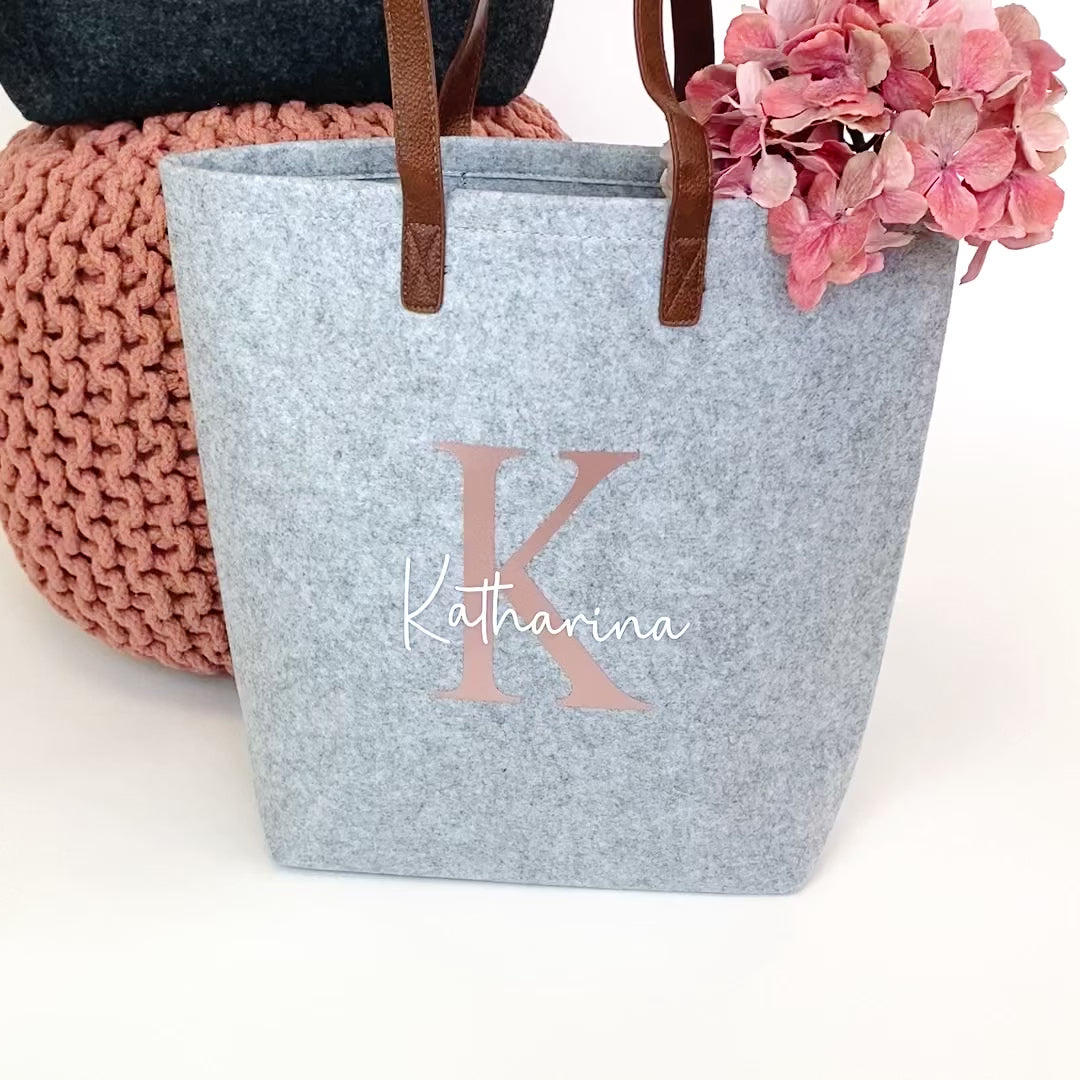 Filztasche Initial