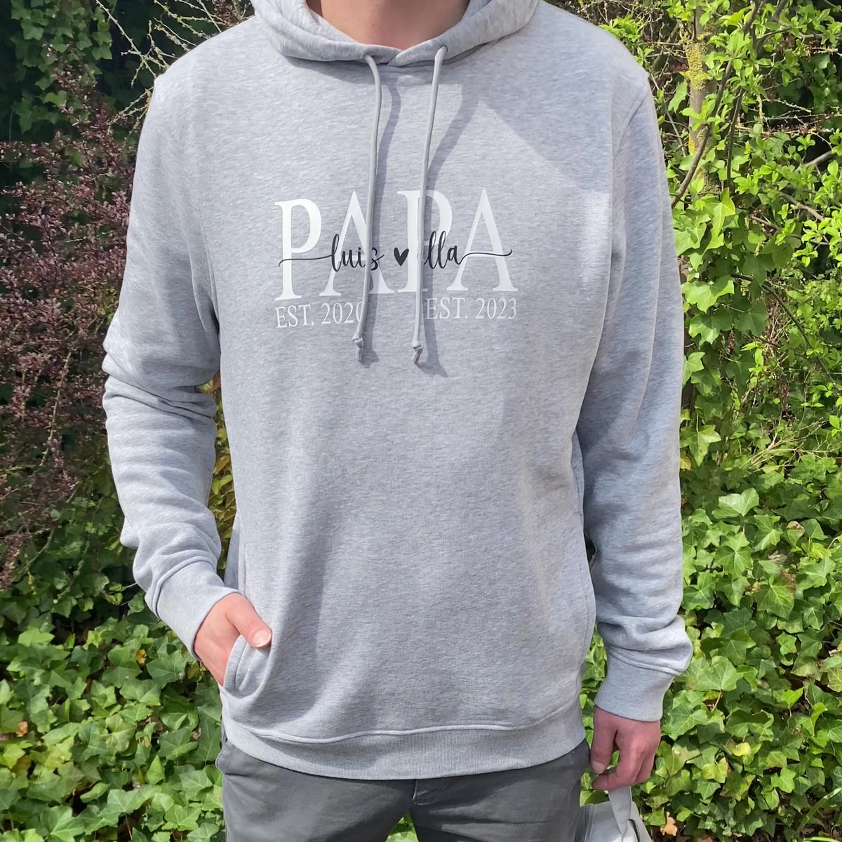 Hoodie Papa mit Namen & Jahreszahl